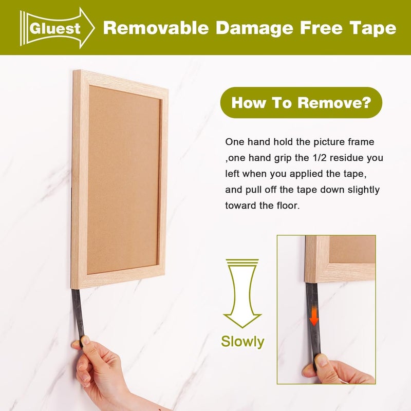 Gluest Double Sided Mounting Tape 2IN x 16.5FT, Strong Double Sided Tape Heavy Duty Black Wall Tape No Damage Foam Tape Adhesive Strips Poster Picture Hanging Tape Damage Free Hanging Strips - Image 3